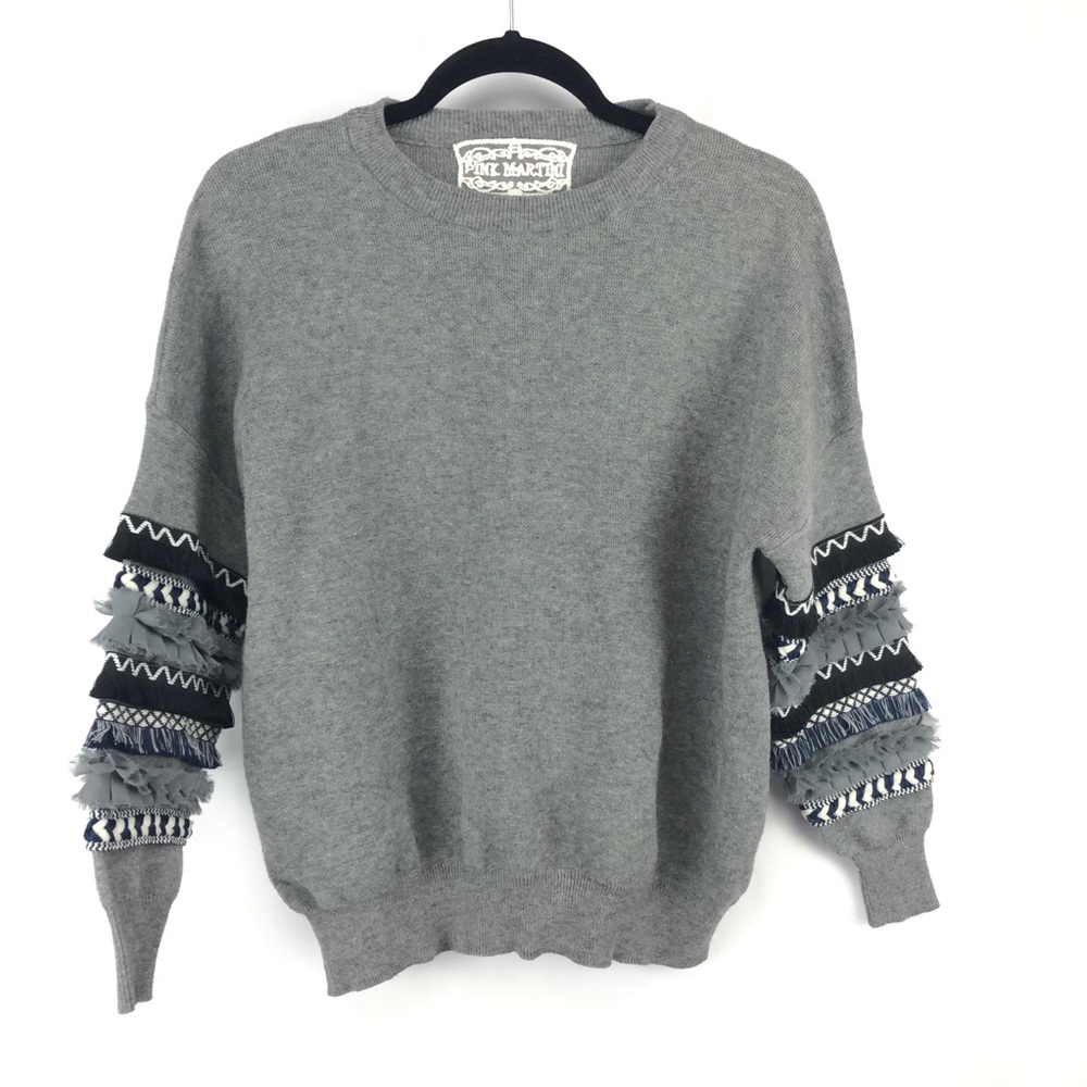 Pink Martini Oversized Sweater with bold sleeves